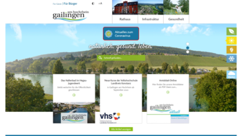 Startseite von der Homepage